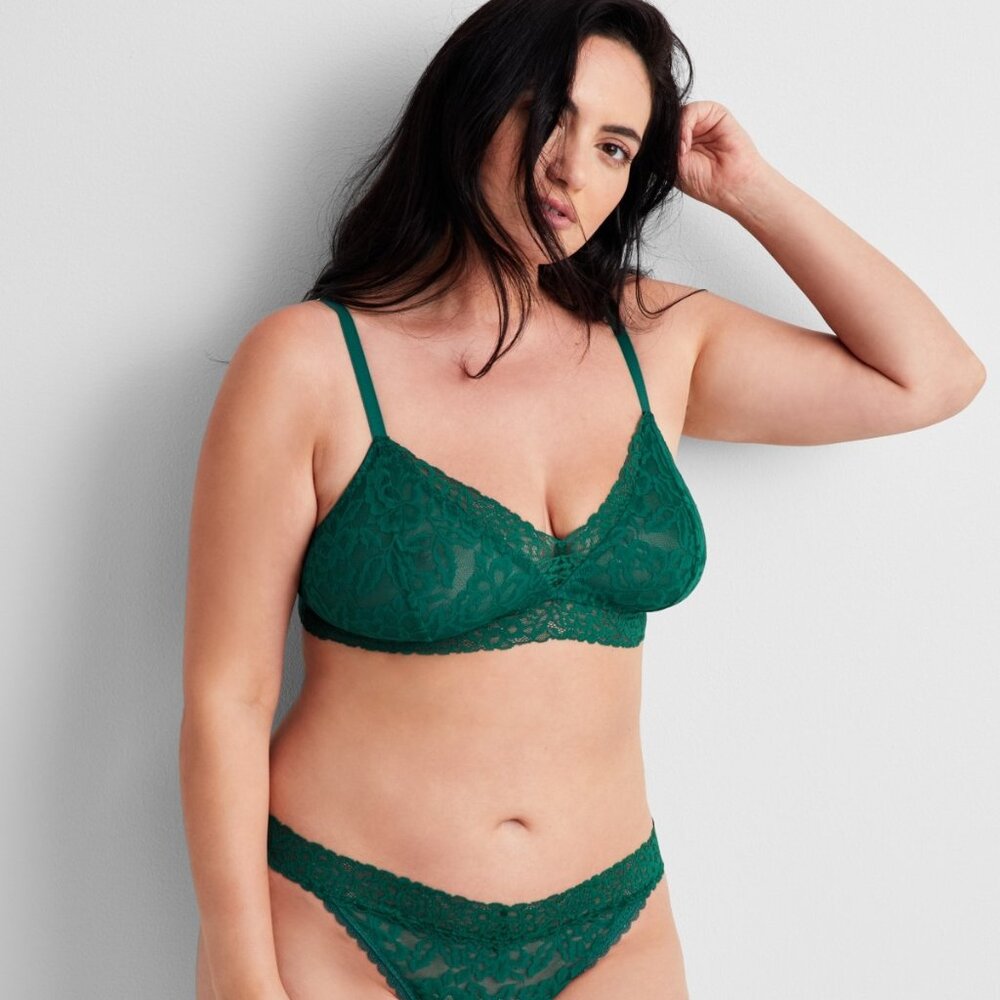 #1481 State of Day Women's Lace Bralette, - Forest Biome